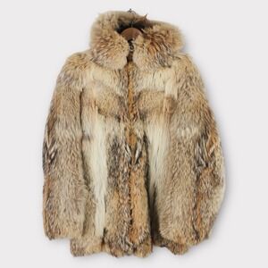Women's Tan Fur jacket real coyote